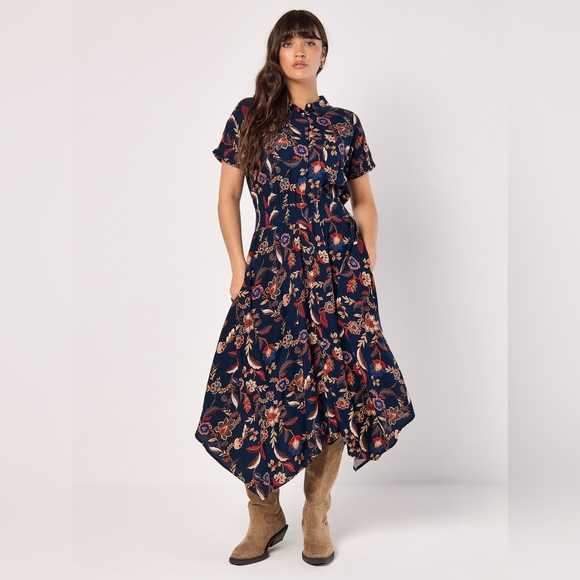 APRICOT Dresses & Skirts - Handkercheif Hem Shirtdress